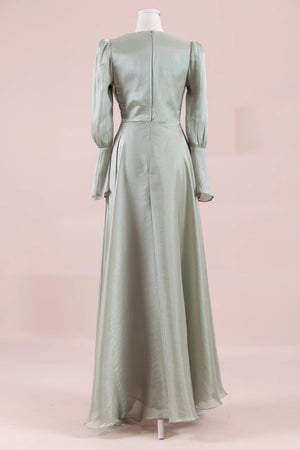 Glamour Tesettür Abiye - FioraofDress - tesettur - abiye - mint - 38 - hijab - evening - dress