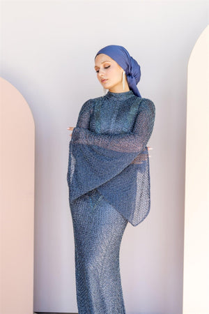 Handmade Embroidered AH1025 - FioraofDress - tesettur - abiye - 48 - hijab - evening - dress