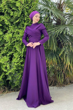 Helen Saten Tesettür Abiye - FioraofDress - tesettur - abiye - 44 - hijab - evening - dress