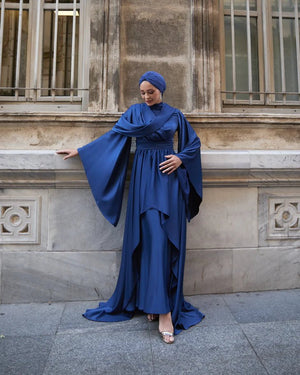 Hümeyra Tesettür Abiye - FioraofDress - tesettur - abiye - LACİVERT - 36 - hijab - evening - dress