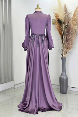 İncilay Tesettür Abiye - FioraofDress - tesettur - abiye - LİLA - 38 - hijab - evening - dress