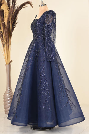 Karmen Tesettür Abiye - FioraofDress - tesettur - abiye - lacivert - 38 - hijab - evening - dress