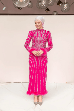 Lamira Tesettür Abiye - FioraofDress - tesettur - abiye - 48 - FUŞYA - hijab - evening - dress