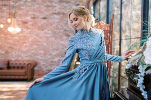 Lara Tesettür Abiye Roza - FioraofDress - tesettur - abiye - 52 - hijab - evening - dress