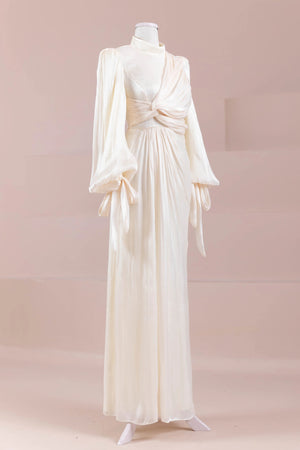 Laru Tesettür Abiye - FioraofDress - tesettur - abiye - Ekru - 38 - hijab - evening - dress