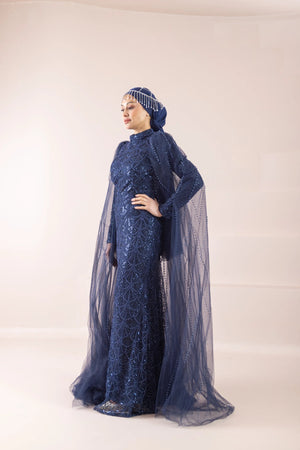 Leydi Tesettür Abiye - FioraofDress - tesettur - abiye - lacivert - 36 - hijab - evening - dress