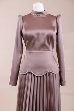 Lolita Tesettür Abiye - FioraofDress - tesettur - abiye - Pudra - 38 - hijab - evening - dress