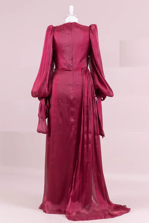 Lotus Tesettür Abiye - FioraofDress - tesettur - abiye - BORDO - 38 - hijab - evening - dress