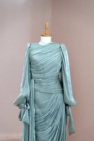 Lotus Tesettür Abiye - FioraofDress - tesettur - abiye - mint - 38 - hijab - evening - dress