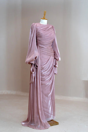 Lotus Tesettür Abiye - FioraofDress - tesettur - abiye - Pudra - 38 - hijab - evening - dress