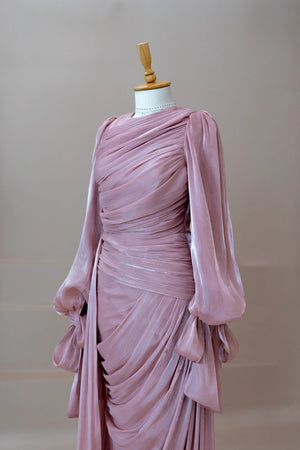 Lotus Tesettür Abiye - FioraofDress - tesettur - abiye - Pudra - 38 - hijab - evening - dress