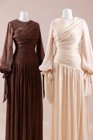 Lova Tesettür Abiye - FioraofDress - tesettur - abiye - berry brown - 38 - hijab - evening - dress