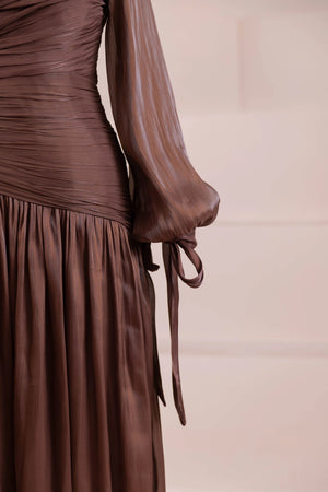 Lova Tesettür Abiye - FioraofDress - tesettur - abiye - berry brown - 38 - hijab - evening - dress