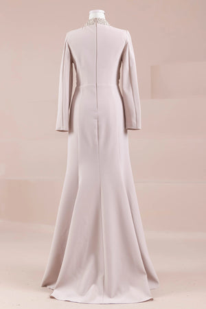 Lunza Tesettür Abiye - FioraofDress - tesettur - abiye - Pudra - 38 - hijab - evening - dress