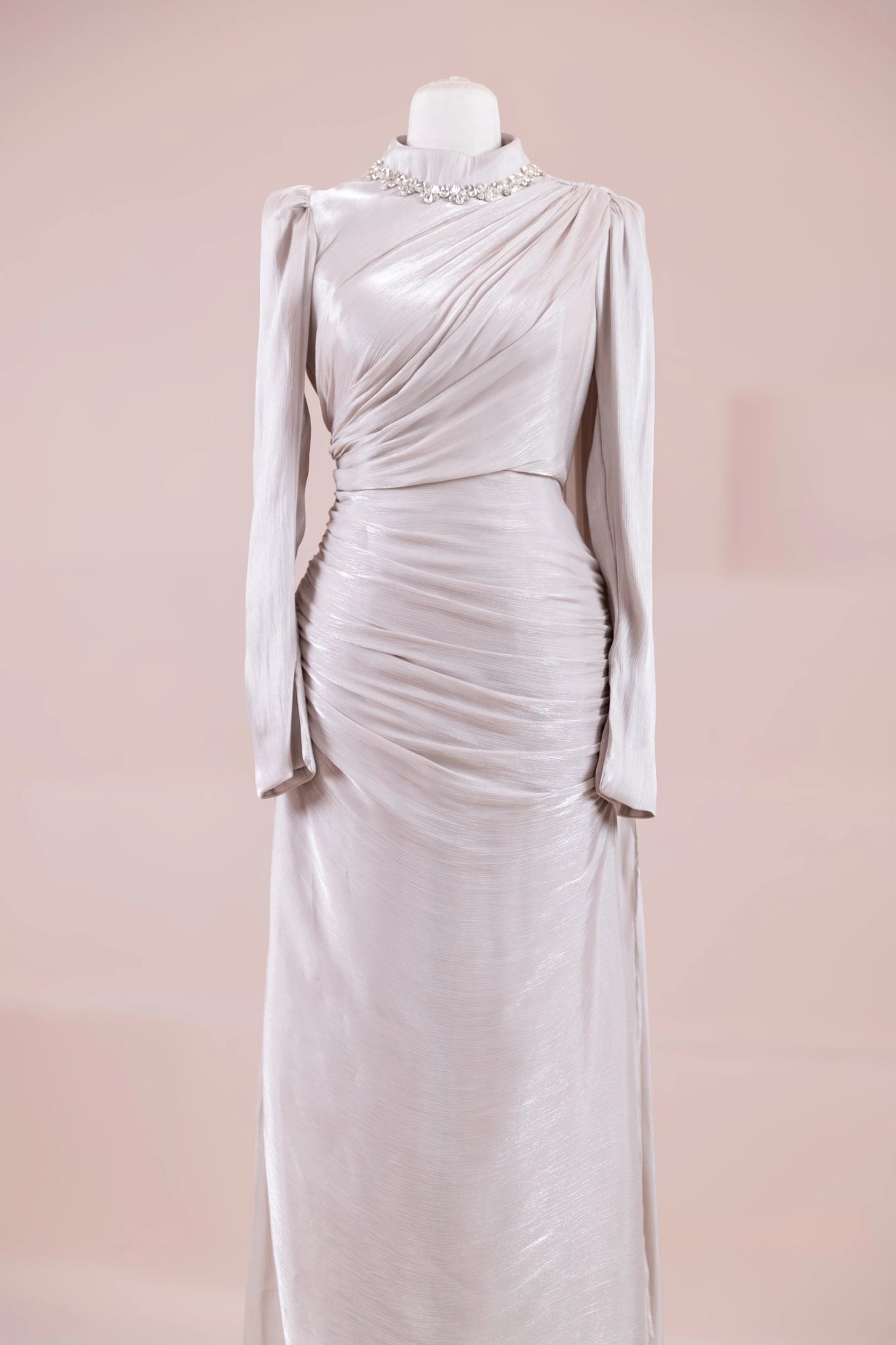 Melya Tesettür Abiye - FioraofDress - tesettur - abiye - BEJ - 38 - hijab - evening - dress