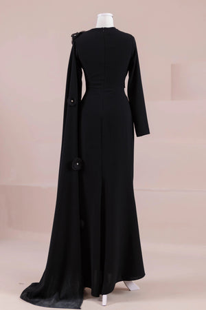 Mire Tesettür Abiye - FioraofDress - tesettur - abiye - Siyahh - 38 - hijab - evening - dress