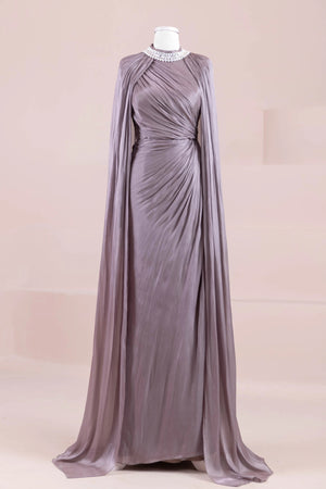 Nela Tesettür Abiye - FioraofDress - tesettur - abiye - VİZON - 38 - hijab - evening - dress