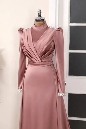 Niran Tesettür Abiye - FioraofDress - tesettur - abiye - Gül Kurusu - 36 - hijab - evening - dress