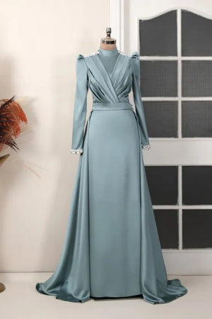 Niran Tesettür Abiye - FioraofDress - tesettur - abiye - MİNT - 36 - hijab - evening - dress