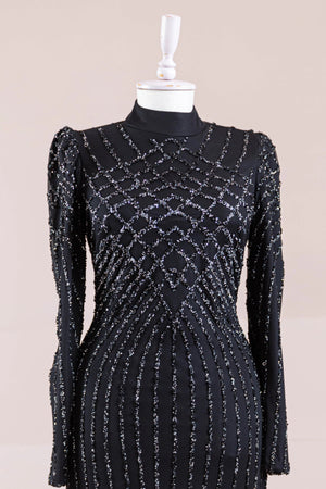 Niva Tesettür Abiye - FioraofDress - tesettur - abiye - Siyahh - 38 - hijab - evening - dress