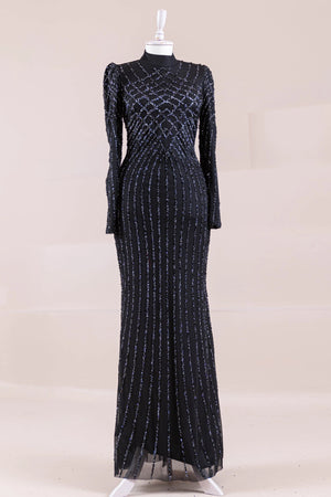 Niva Tesettür Abiye - FioraofDress - tesettur - abiye - Siyahh - 38 - hijab - evening - dress