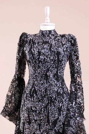 Nouria Tesettür Abiye - FioraofDress - tesettur - abiye - Siyahh - 36 - hijab - evening - dress