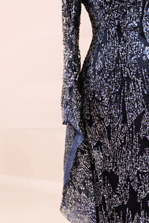 Nouria Tesettür Abiye - FioraofDress - tesettur - abiye - lacivert - 36 - hijab - evening - dress