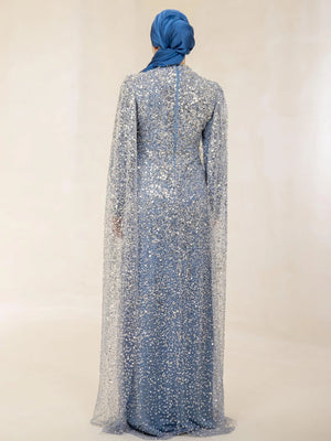 Parla Tesettür Abiye - FioraofDress - tesettur - abiye - 48 - Mavii - hijab - evening - dress