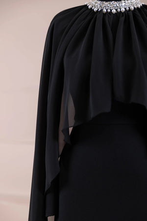 Peleris Tesettür Abiye - FioraofDress - tesettur - abiye - Siyahh - 38 - hijab - evening - dress