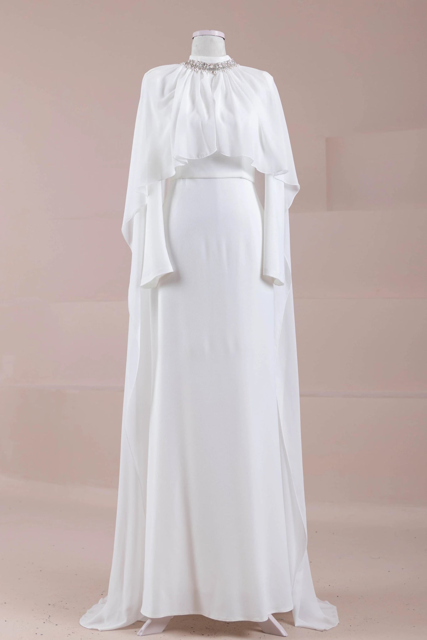 Peleris Tesettür Abiye - FioraofDress - tesettur - abiye - Beyaz - 38 - hijab - evening - dress