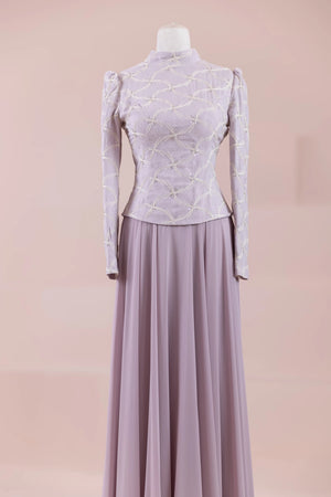 Ponte Tesettür Abiye - FioraofDress - tesettur - abiye - lila - 38 - hijab - evening - dress