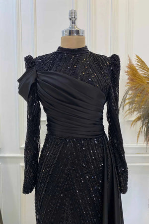 Raissa Tesettür Abiye - FioraofDress - tesettur - abiye - SİYAH - 38 - hijab - evening - dress