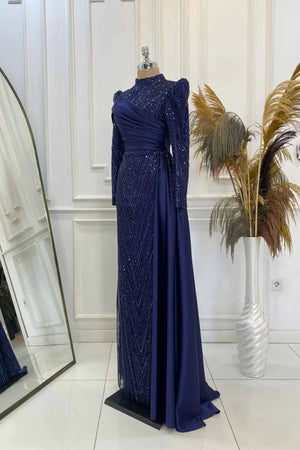 Raissa Tesettür Abiye - FioraofDress - tesettur - abiye - LACİVERT - 38 - hijab - evening - dress