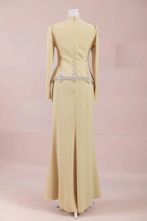 Ranya Tesettür Abiye - FioraofDress - tesettur - abiye - Safran - 38 - hijab - evening - dress