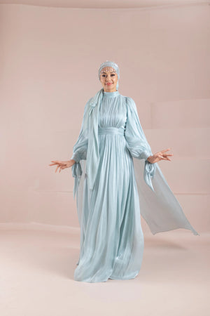 Renna Tesettür Abiye - FioraofDress - tesettur - abiye - mint - 36 - hijab - evening - dress