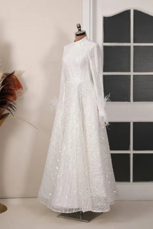 Rosalin Tesettür Abiye - FioraofDress - tesettur - abiye - Ekru - 36 - hijab - evening - dress