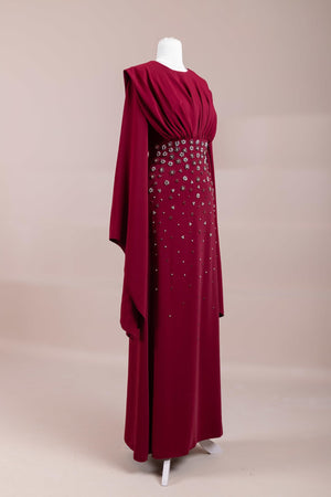 Rouge Tesettür Abiye - FioraofDress - tesettur - abiye - Bordo - 38 - hijab - evening - dress