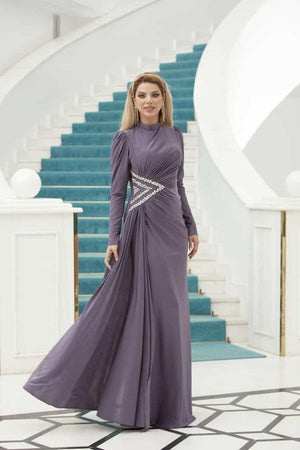 Roza Tesettür Abiye - FioraofDress - tesettur - abiye - 48 - LİLAA - hijab - evening - dress