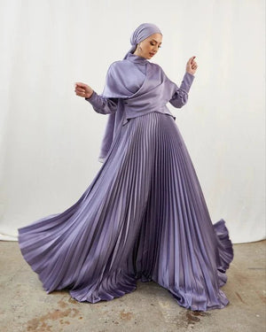 Rüya Lila Tesettür Abiye - FioraofDress - tesettur - abiye - 44 - LİLAA - hijab - evening - dress