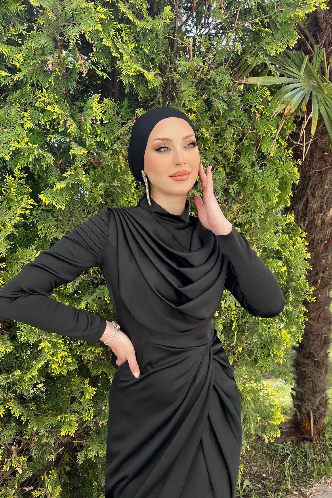 Sanem Tesettür Abiye - FioraofDress - tesettur - abiye - 44 - Siyahh - hijab - evening - dress