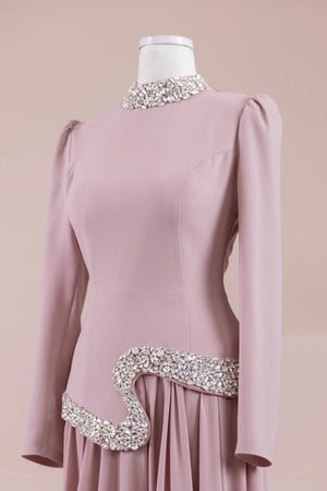 Selva Tesettür Abiye - FioraofDress - tesettur - abiye - pudraa - 38 - hijab - evening - dress