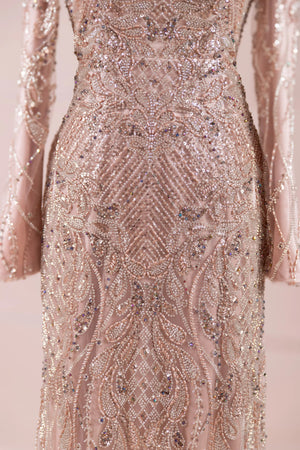 Sena Tesettür Abiye - FioraofDress - tesettur - abiye - Pudra - 38 - hijab - evening - dress