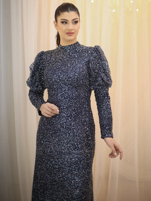 Serra Tesettür Abiye - FioraofDress - tesettur - abiye - 48 - lacivert - hijab - evening - dress