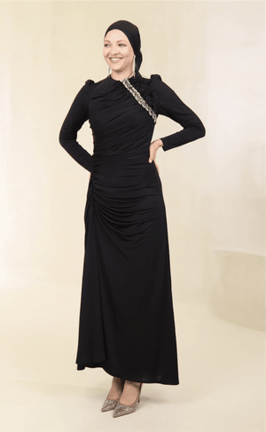 Setri Tesettür Abiye - FioraofDress - tesettur - abiye - 44 - Siyahh - hijab - evening - dress