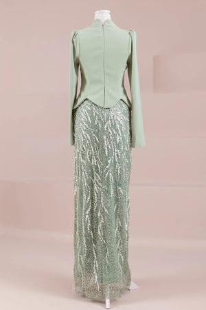 Simera Tesettür Abiye - FioraofDress - tesettur - abiye - Yağ Yeşili - 38 - hijab - evening - dress