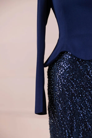 Simera Tesettür Abiye - FioraofDress - tesettur - abiye - LACİVERT - 38 - hijab - evening - dress