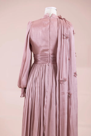Sivra Tesettür Abiye - FioraofDress - tesettur - abiye - rose - 38 - hijab - evening - dress