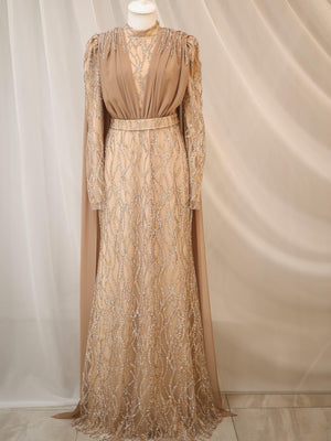 Sofia Tesettür Abiye - FioraofDress - tesettur - abiye - 48 - Bakır - hijab - evening - dress