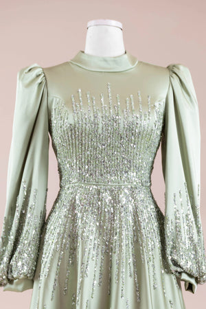 Su Abiye - FioraofDress - tesettur - abiye - 38 - mint - hijab - evening - dress