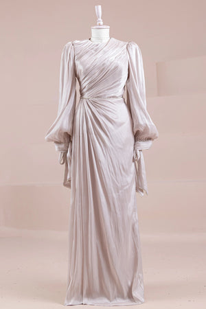 Su Yolu Tesettür Abiye - FioraofDress - tesettur - abiye - BEJ - 38 - hijab - evening - dress